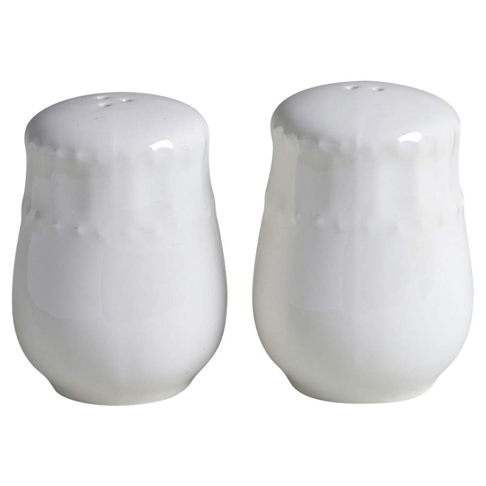 Regalia White Salt & Pepper Set by Gibson Designs-1