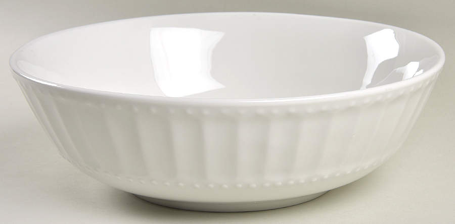 Regalia White 9" Round Serving Bowl by Gibson Designs-1