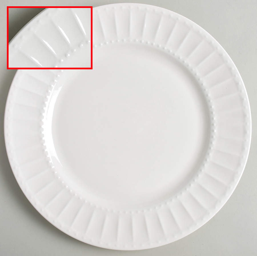 Regalia White Dinner Plate by Gibson Designs-1