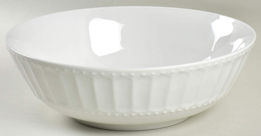 Regalia White 9" Round Vegetable Bowl by Gibson Designs-1