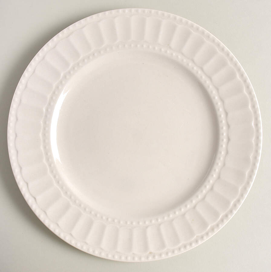 Regalia White Dinner Plate by Gibson Designs-1