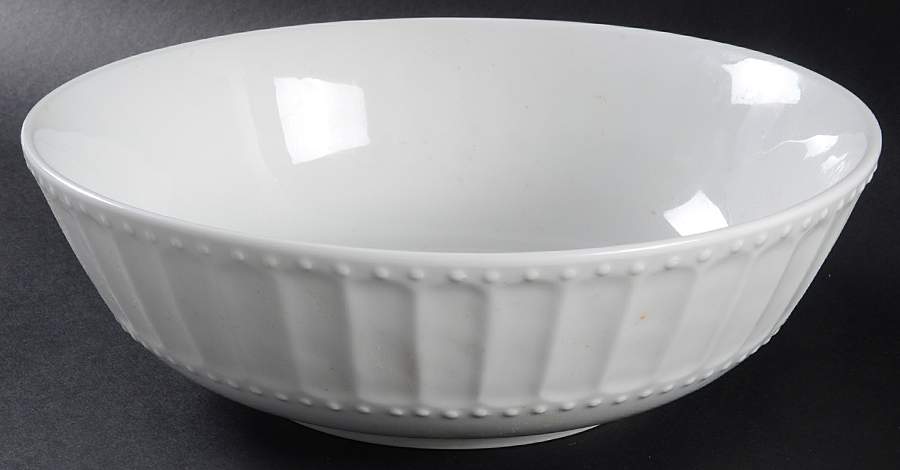 Regalia White 10" Round Vegetable Bowl by Gibson Designs-1