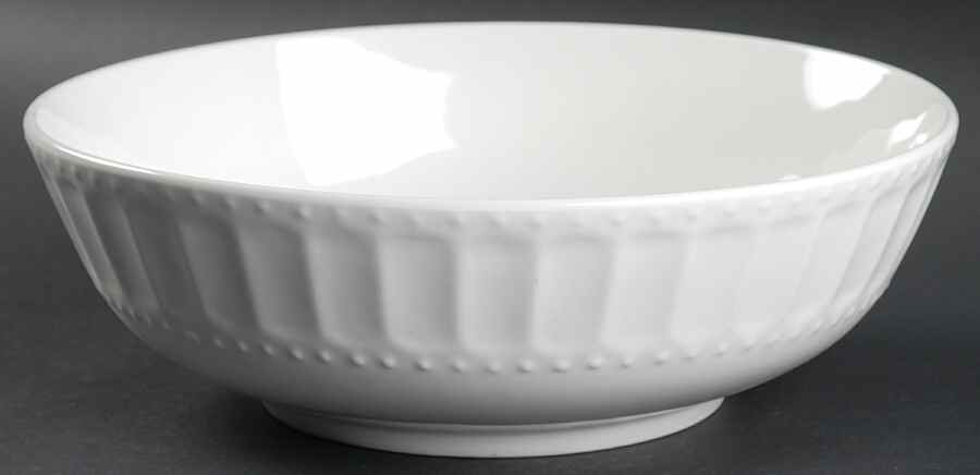 Regalia White 8" Round Vegetable Bowl by Gibson Designs-1
