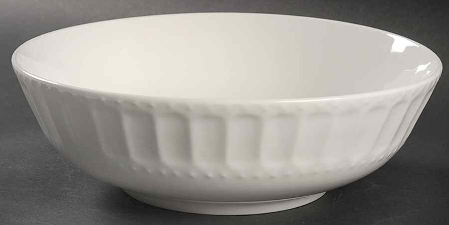Regalia White 9" Round Serving Bowl by Gibson Designs-1