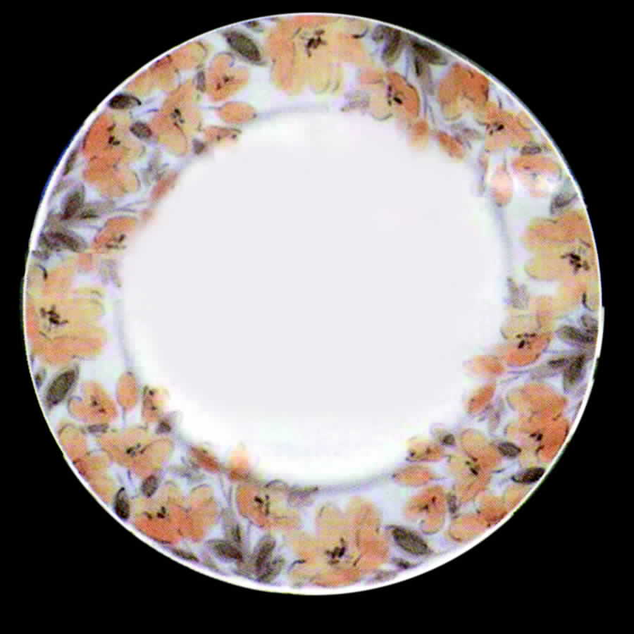 Floral Cascade Yellow Dinner Plate by Gibson Designs-1