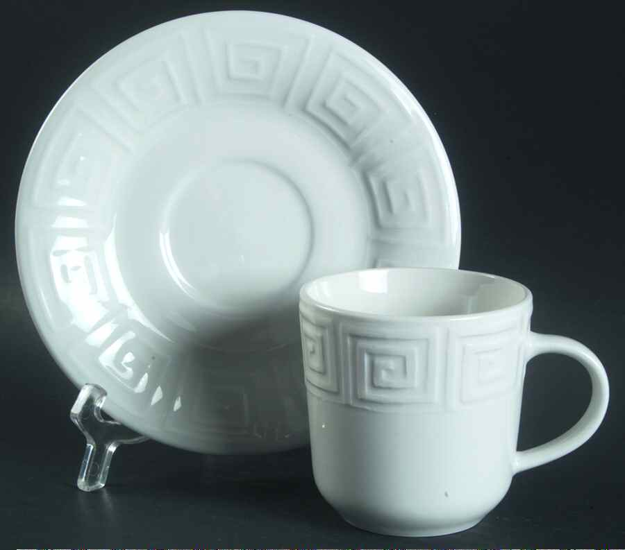 Cyprus Flat Cup & Saucer Set by Gibson Designs-1