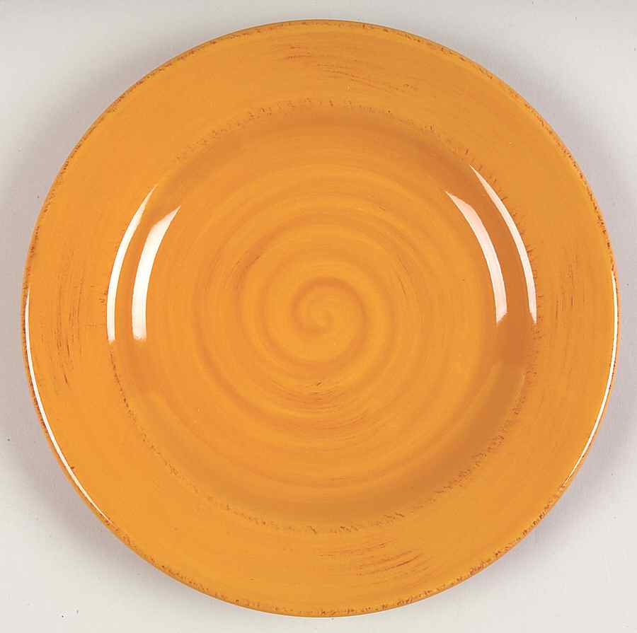 Solid Color Saffron (Yellow) Salad Plate by Gibson Designs-1