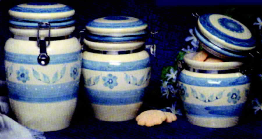 Bluebelle (3 Piece) Canister Set (Box Set) by Gibson Designs-1