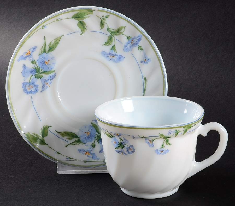 Susette Flat Cup & Saucer Set by Gibson Designs-1