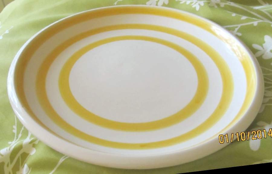 Cabana Yellow Dinner Plate by Gibson Designs-1