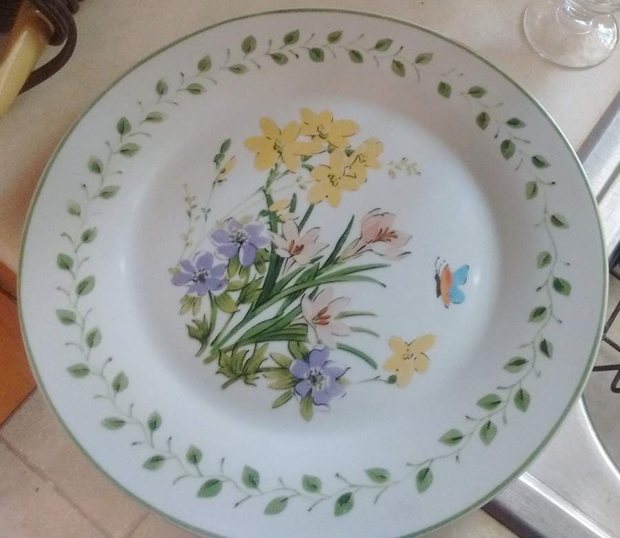 Butterfly Bloom Dinner Plate by Gibson Designs-1