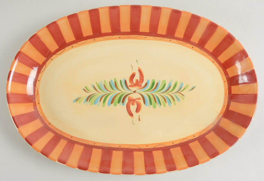 Siena 14" Oval Serving Platter by Gail Pittman-1