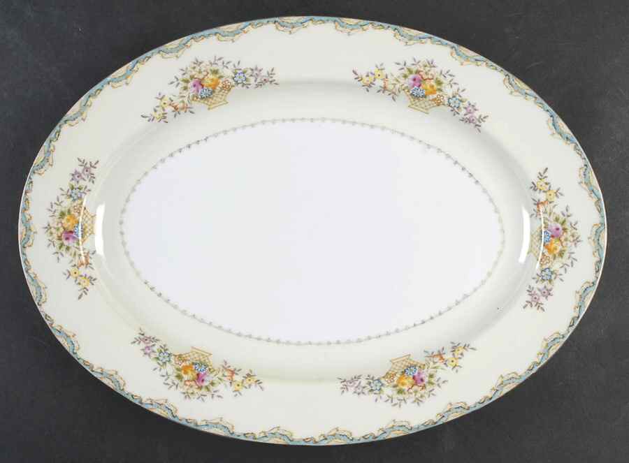 GOC43 14" Oval Serving Platter by Gold China-1