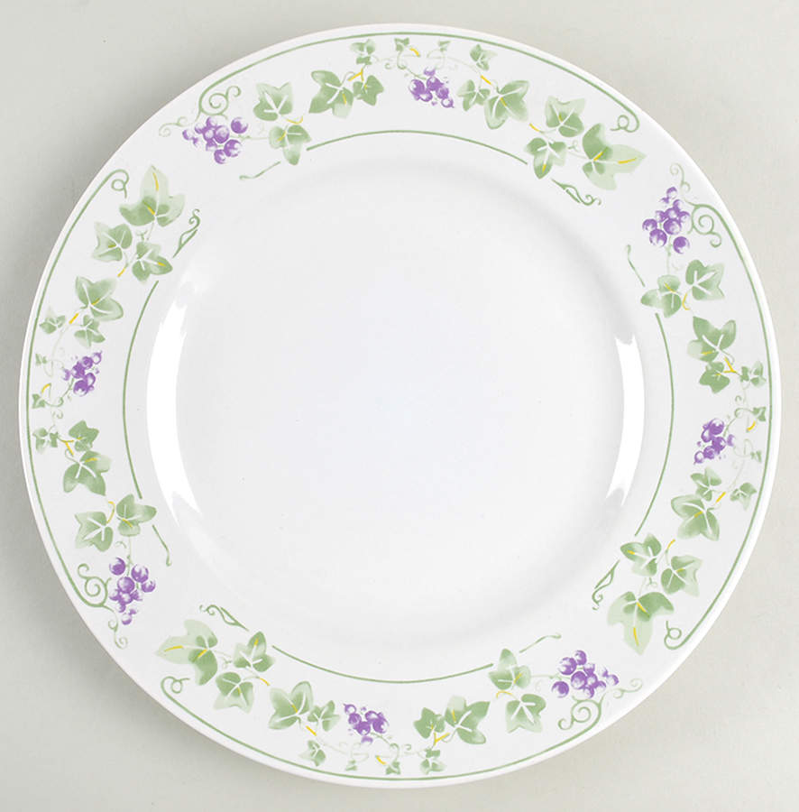 English Garden (White Background) Dinner Plate by Gibson Designs-1