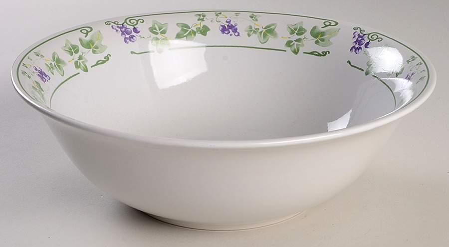 English Garden (White Background) 10" Round Vegetable Bowl by Gibson Designs-1