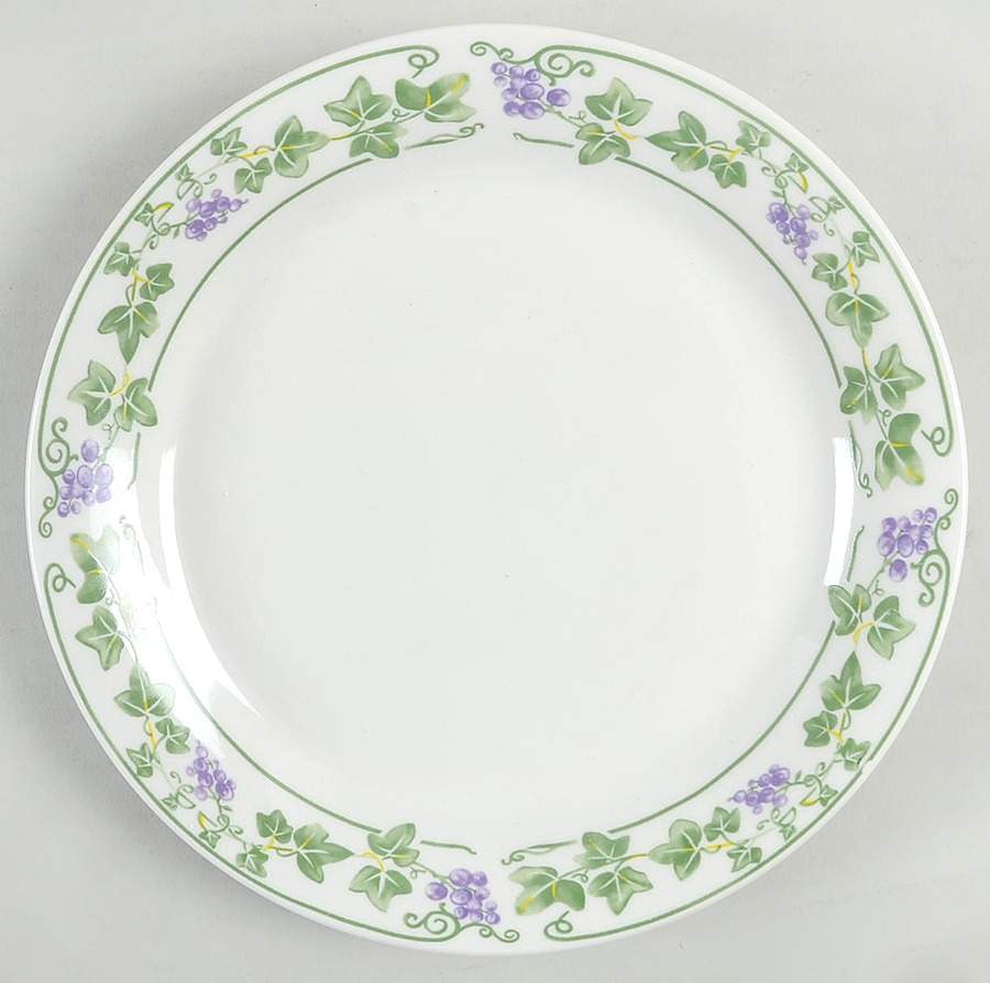 English Garden (White Background) Dinner Plate by Gibson Designs-1