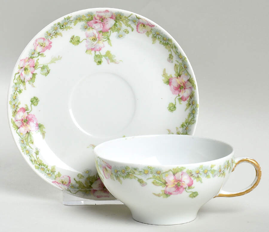 GUE196 Flat Cup & Saucer Set by WM Guerin-1