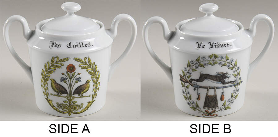 Les Patisseries Sugar Bowl & Lid by Giraud China-1