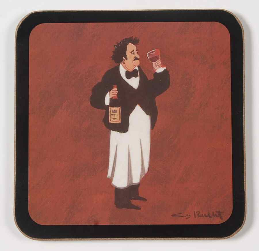 Les Garcons Square Corkback Coaster by Guy Buffet-1
