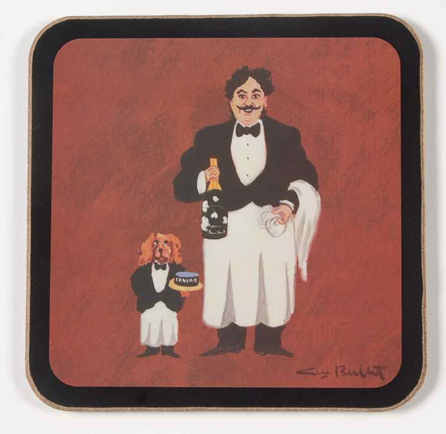 Les Garcons Square Corkback Coaster by Guy Buffet-1