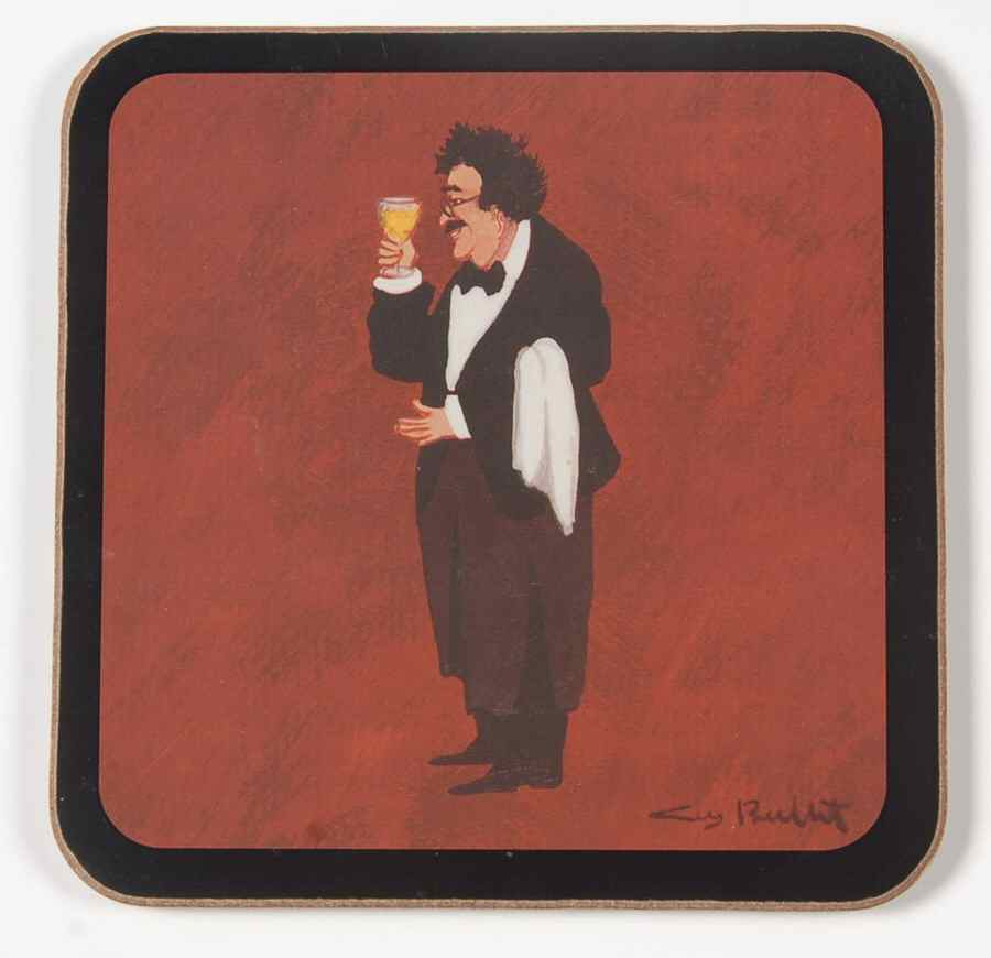 Les Garcons Square Corkback Coaster by Guy Buffet-1