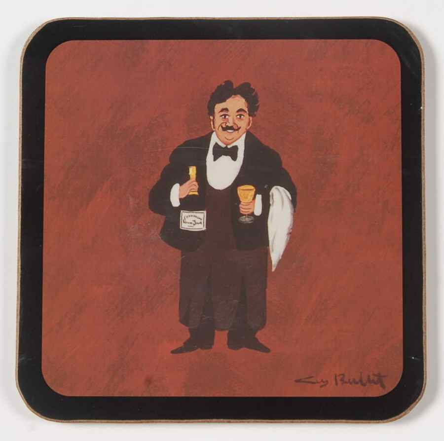 Les Garcons Square Corkback Coaster by Guy Buffet-1