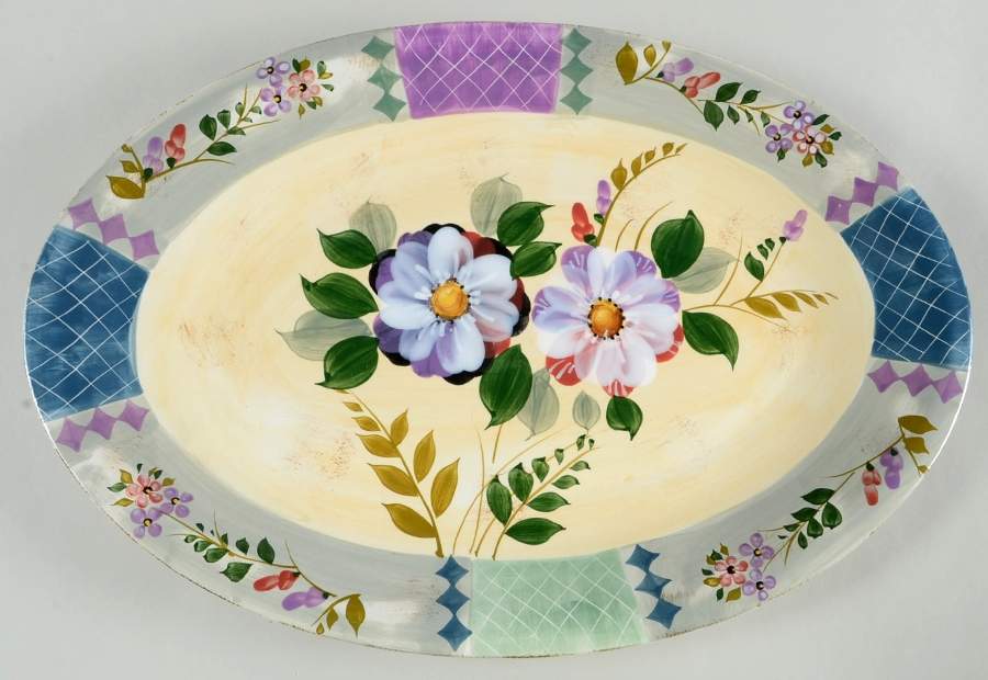 Wildflower Whisper 17" Oval Serving Platter by Gibson Designs-1