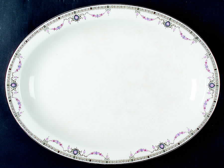 GEO387 15" Oval Serving Platter by WS George-1