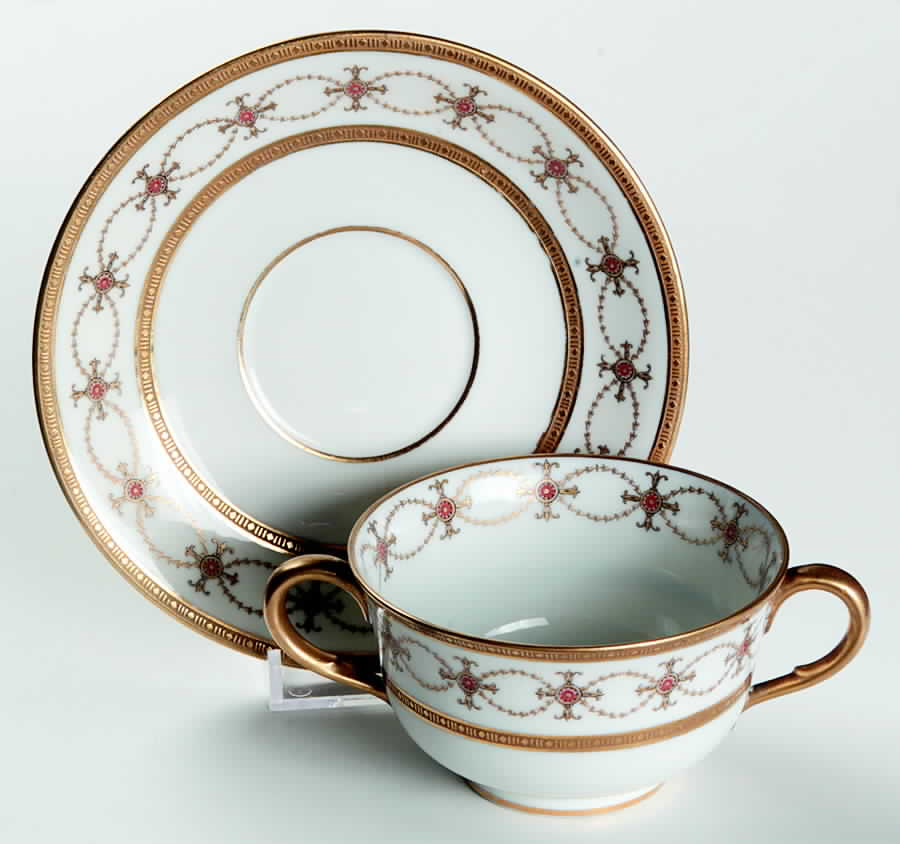 GDA258 Flat Bouillon Cup & Saucer by Gerard, Dufraisseix & Abbot-1