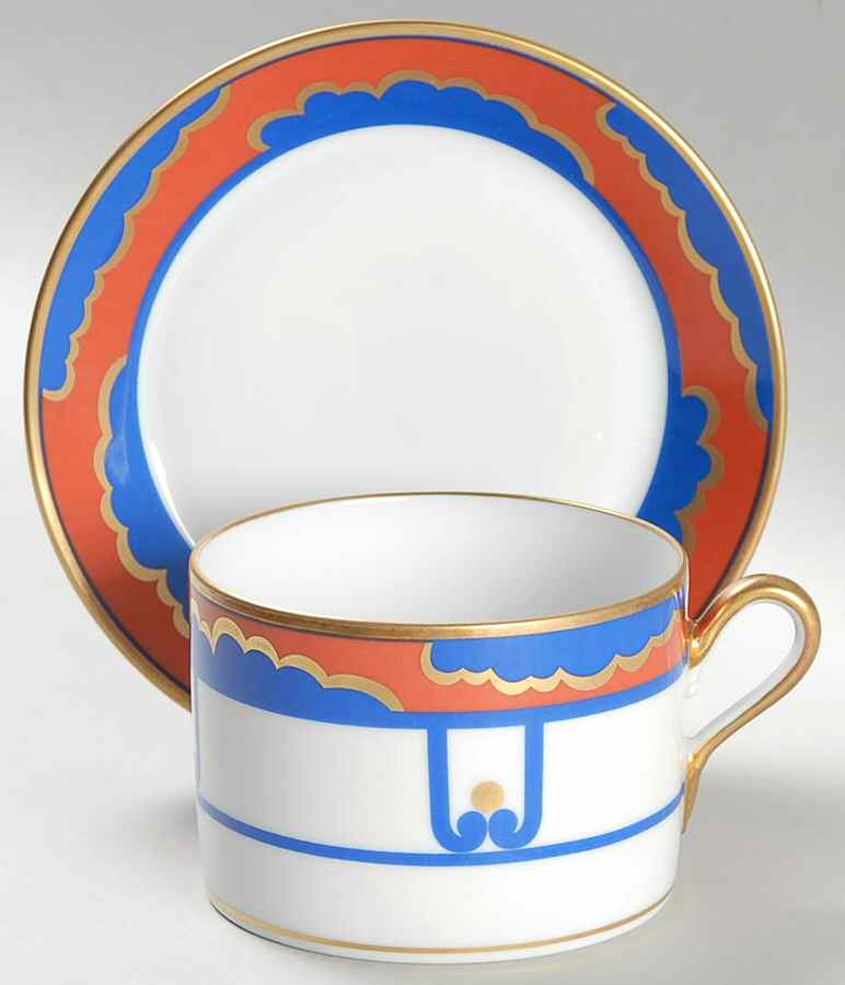Alhambra Flat Cup & Saucer Set by Ginori 1735-1