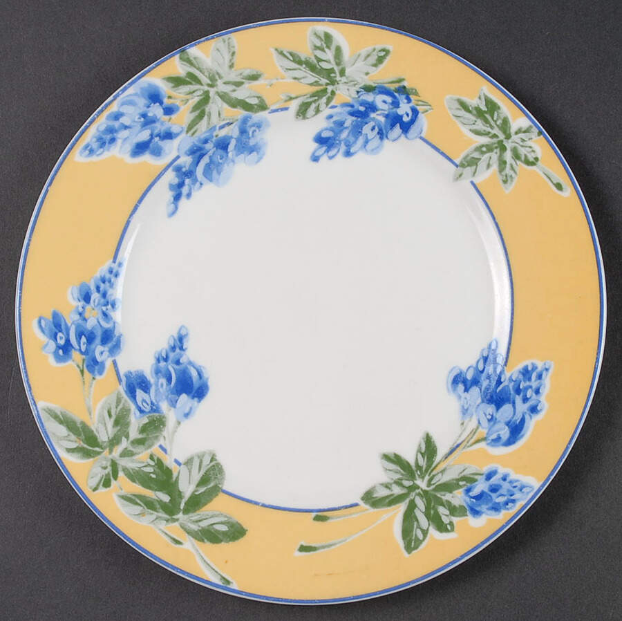Texas Blue Bonnet Salad/Dessert Plate by Gibson Designs-1