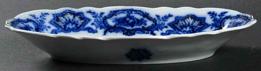 Alaska (Flow Blue, No Gold Ring) Relish/Gravy Underplate by Grindley-1