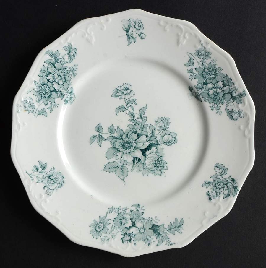 Chatsworth Blue Gray (No Gold) Bread & Butter Plate by Grindley-1