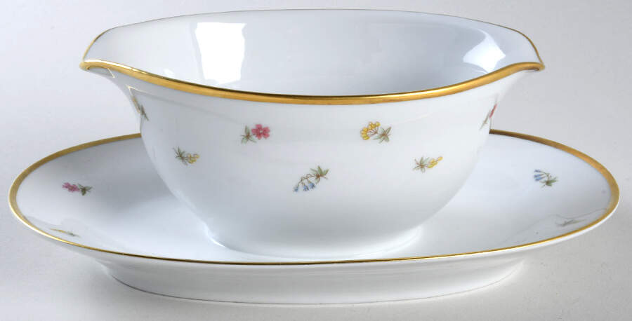 GIN162 Gravy Boat with Attached Underplate by Ginori 1735-1