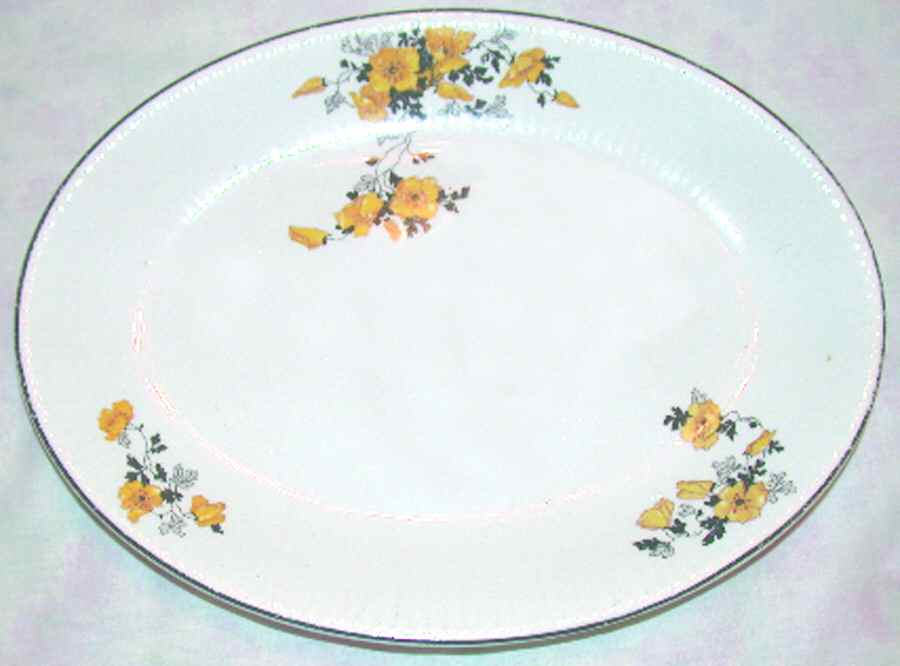 GEO393 12" Oval Serving Platter by WS George-1