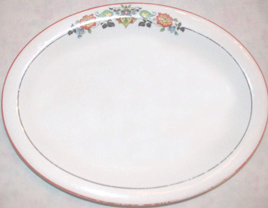 GEO394 13" Oval Serving Platter by WS George-1