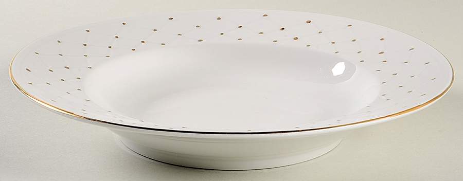 Golden Interlude Rim Soup Bowl by Gourmet Expressions-1