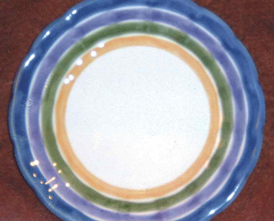 M M Candy Stripe Dinner Plate by Gibson Designs-1