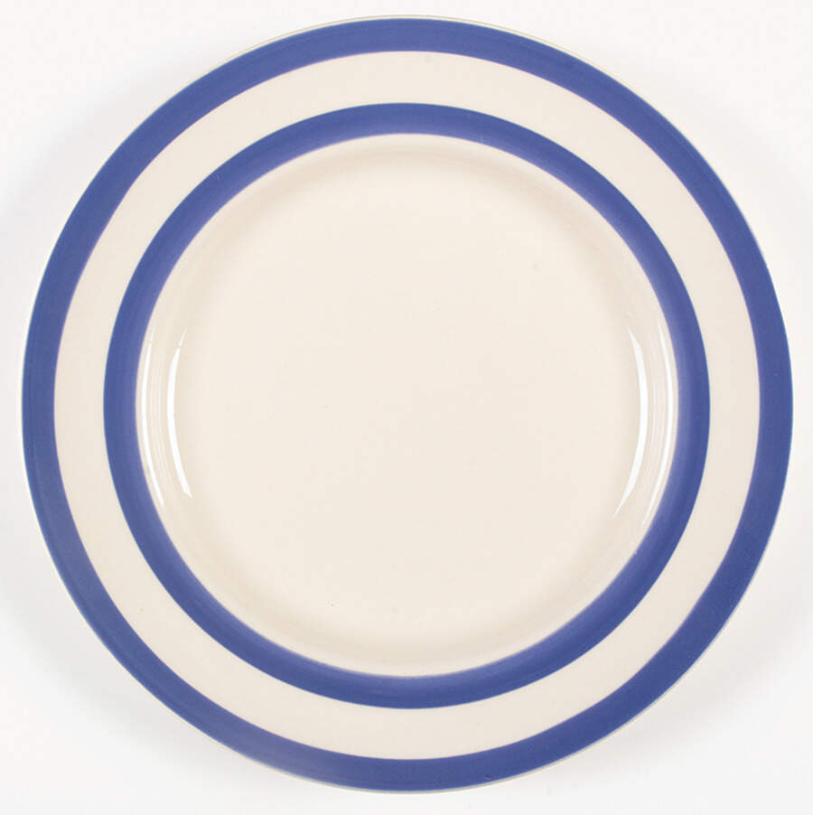 Cornish Blue Cream (Target Stamp) Dinner Plate by T G Green (England)-1