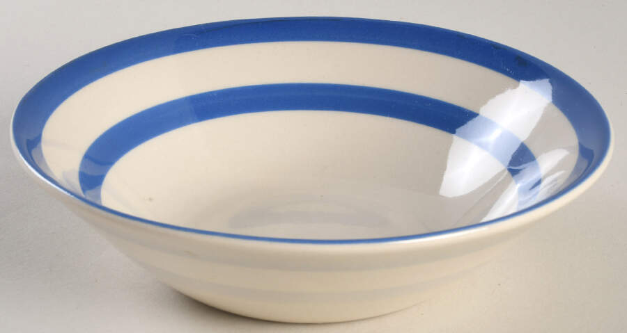 Cornish Blue Cream (Target Stamp) Coupe Cereal Bowl by T G Green (England)-1