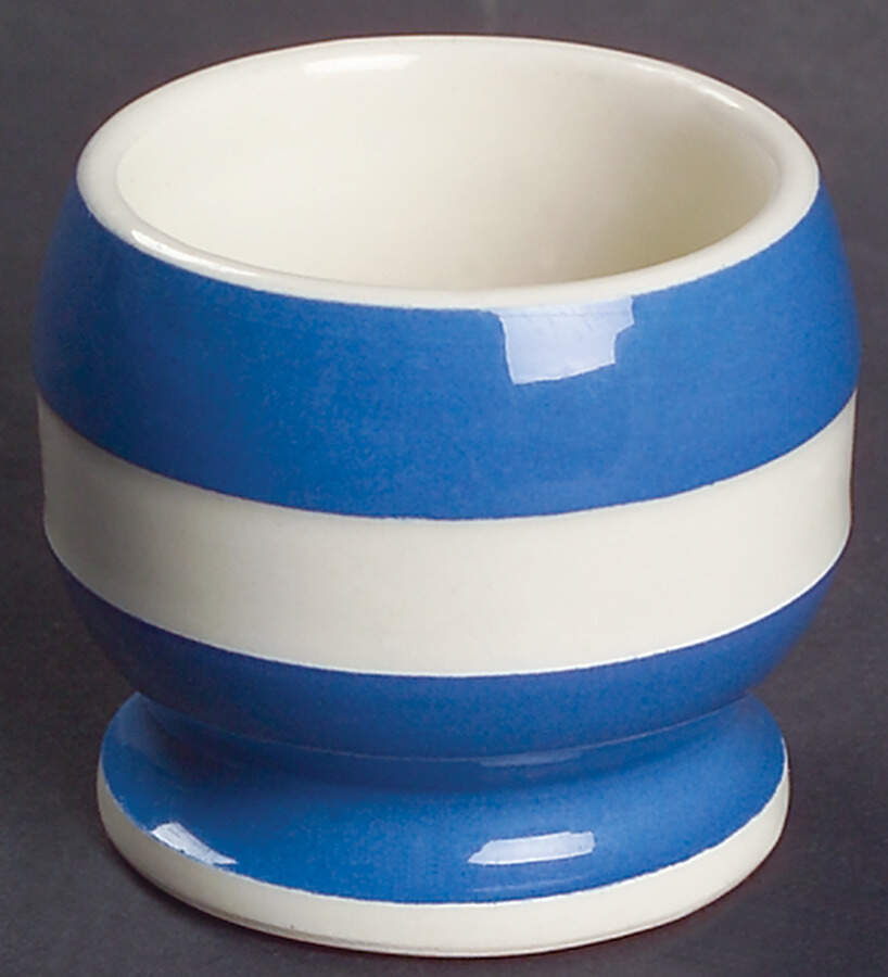 Cornish Blue Cream (Target Stamp) Single Egg Cup by T G Green (England)-1
