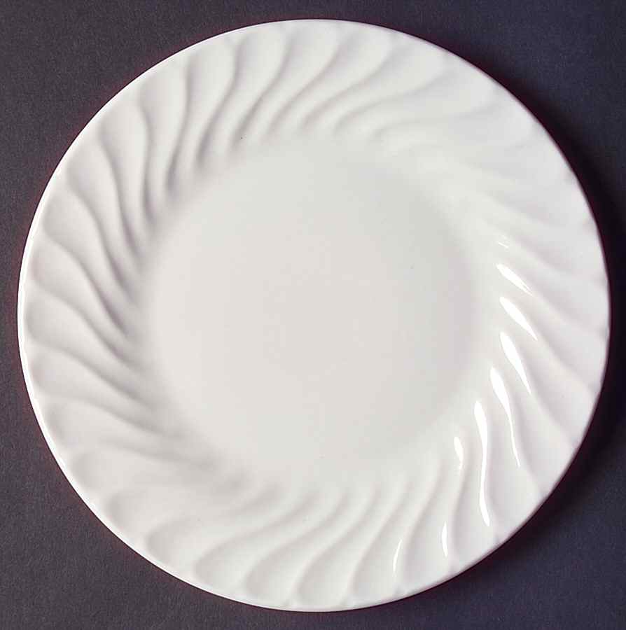 Aria White Salad/Dessert Plate by Gibson Designs-1
