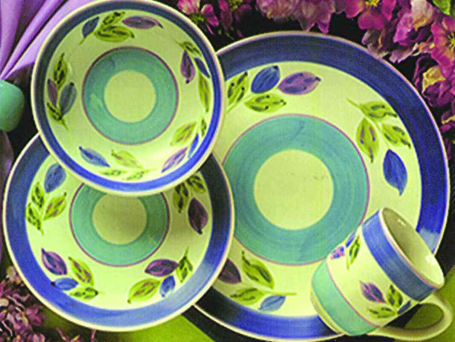 Water Leaves Dinner Plate by Gibson Designs-1