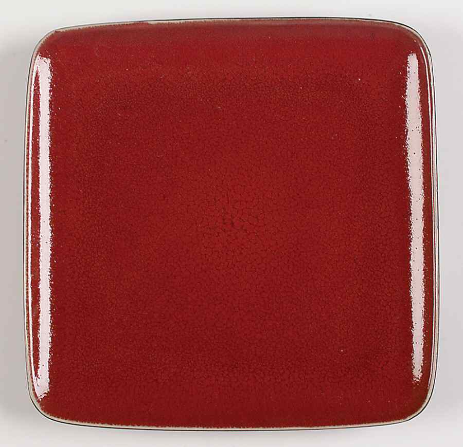 Radiant Red Square Salad Plate by Gibson Designs-1