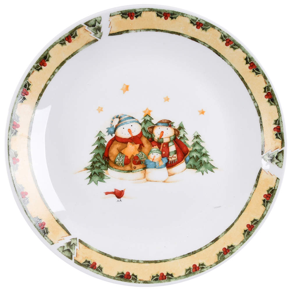 Snowman Frolic Salad Plate by Gibson Designs-1