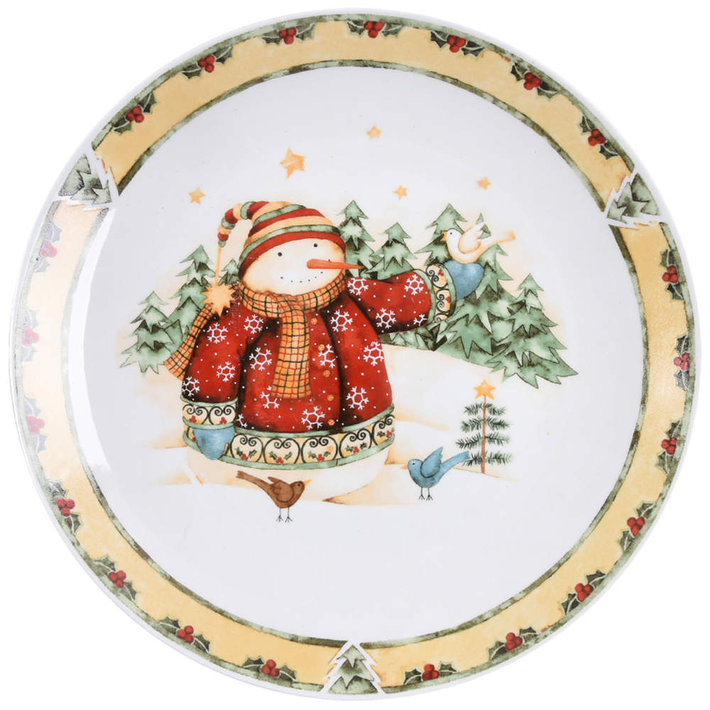 Snowman Frolic Dinner Plate by Gibson Designs-1