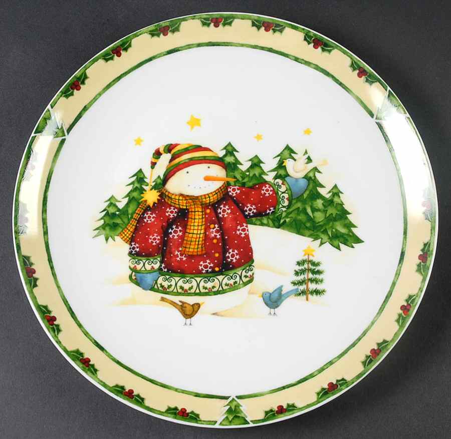 Snowman Frolic Dinner Plate by Gibson Designs-1