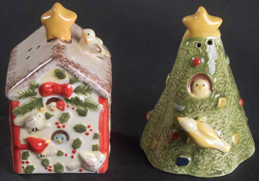 Santa with Friends Figural Salt & Pepper Set by Gibson Designs-1