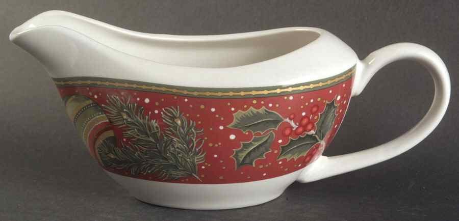 Boughs of Holly Gravy Boat by Gibson Designs-1