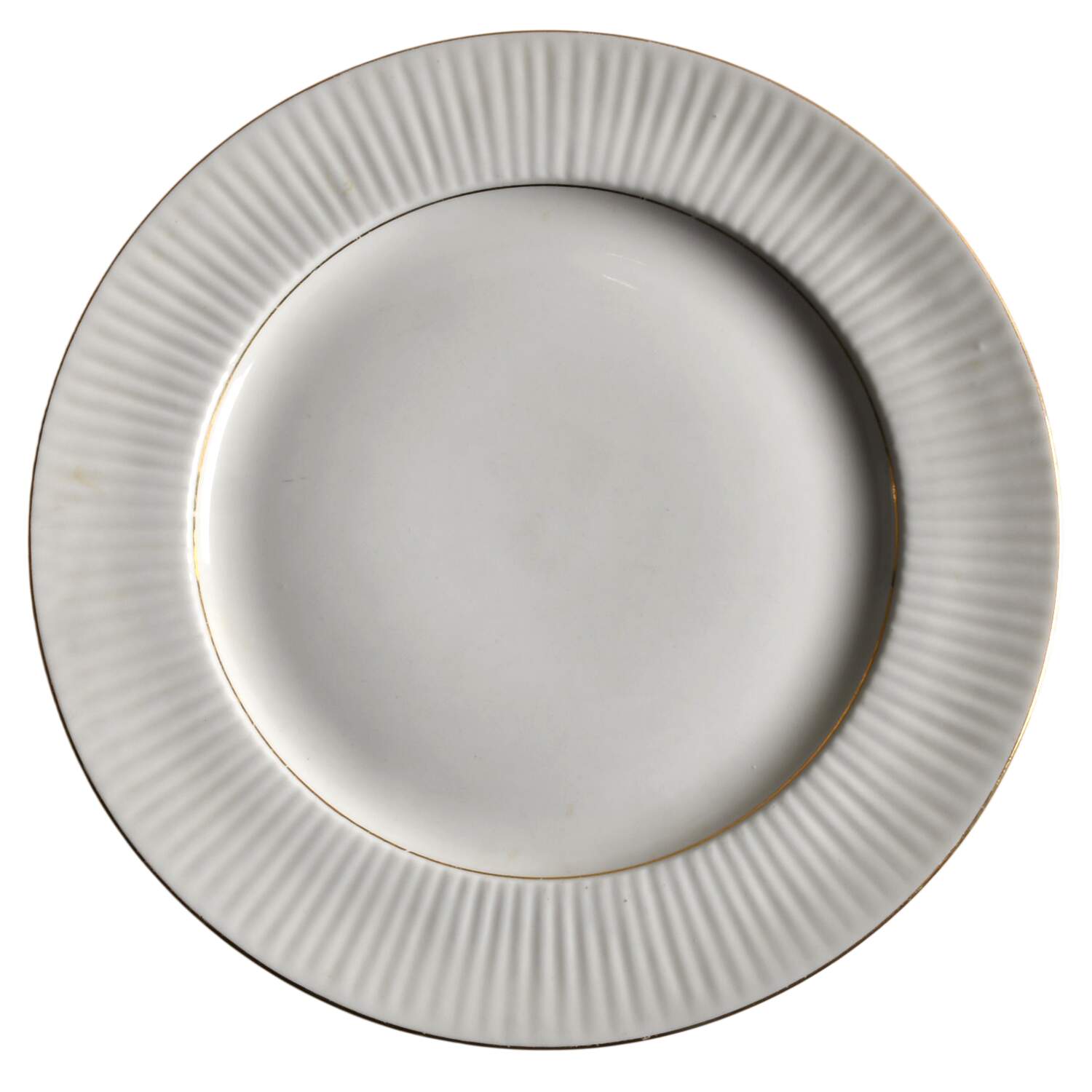 Claremont Gold (White Background) Dinner Plate by Gibson Designs-1